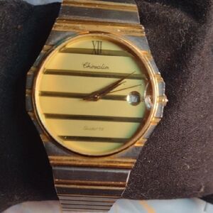 Chevalier Gold and Silver Striped Watch